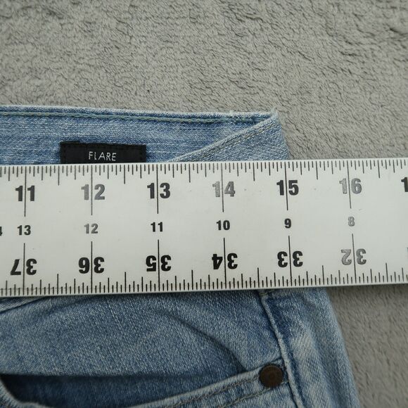 Calvin Klein Jeans Women's Size 8 Blue Mid-Rise Flare Denim 31.5" Inseam Stretch - Picture 6 of 16